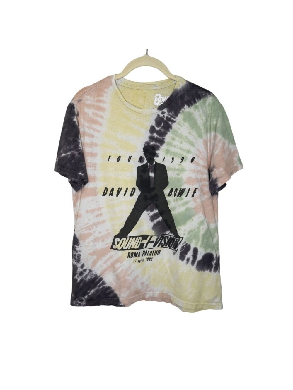 Lucky Brand David Bowie Tour 1990 Sound+Vision Tie-Dye T-Shirt, S
